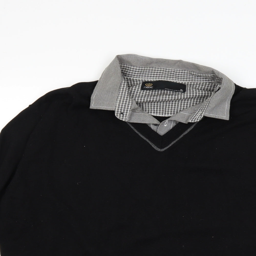 NEXT Mens Black   Pullover Jumper Size XL