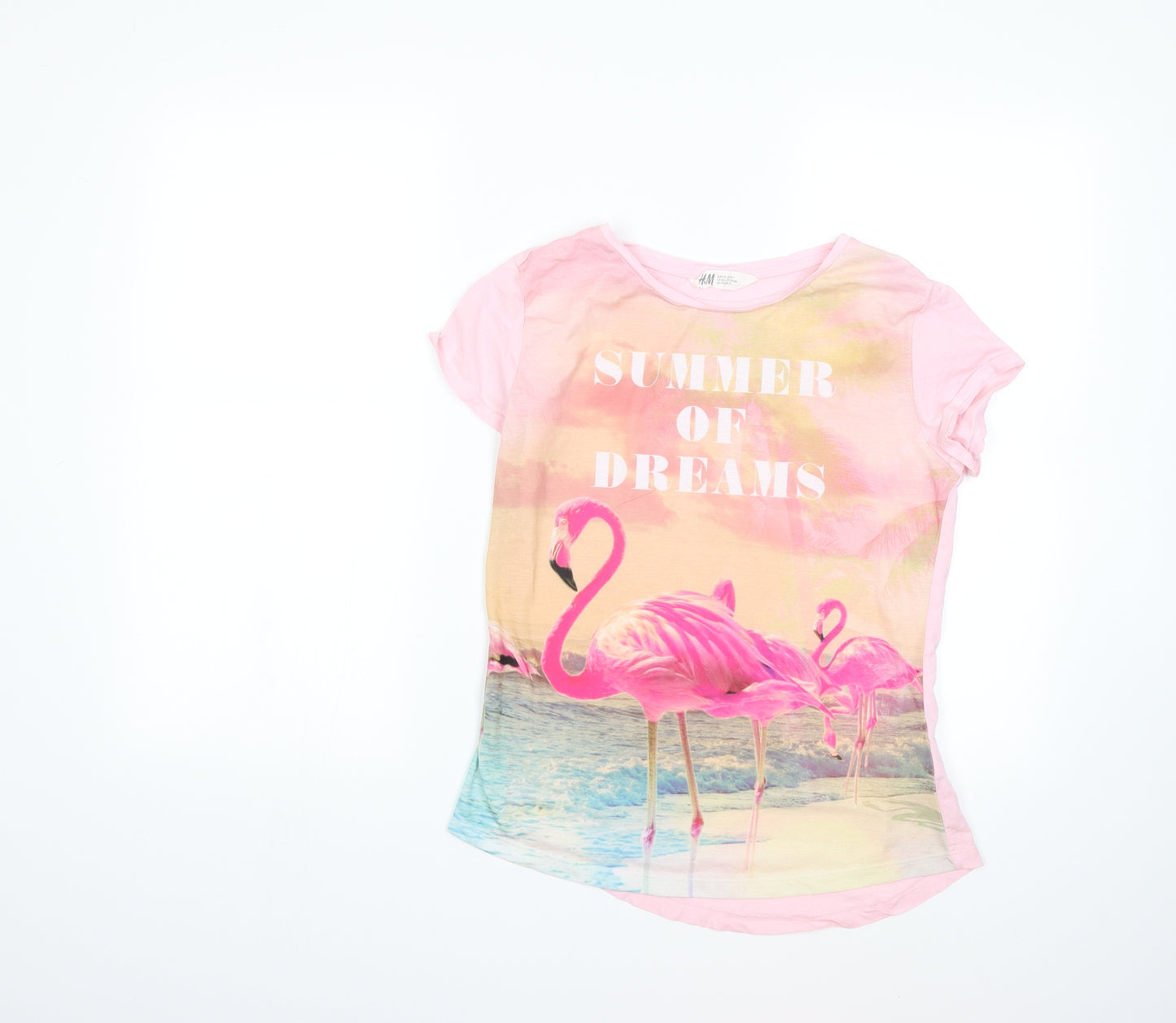 H&M Girls Pink   Basic T-Shirt Size 15 Years