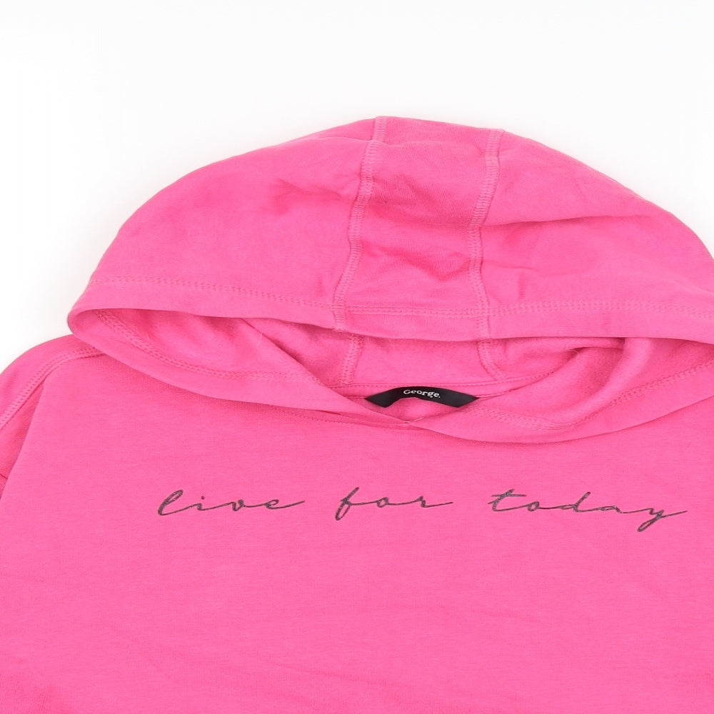 George Girls Pink   Pullover Hoodie Size 13 Years