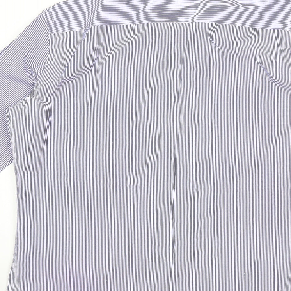 NEXT Mens Blue Striped   Dress Shirt Size 15
