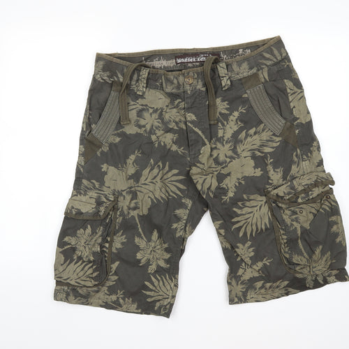Daniel Lei Mens Green Floral  Bermuda Shorts Size XL