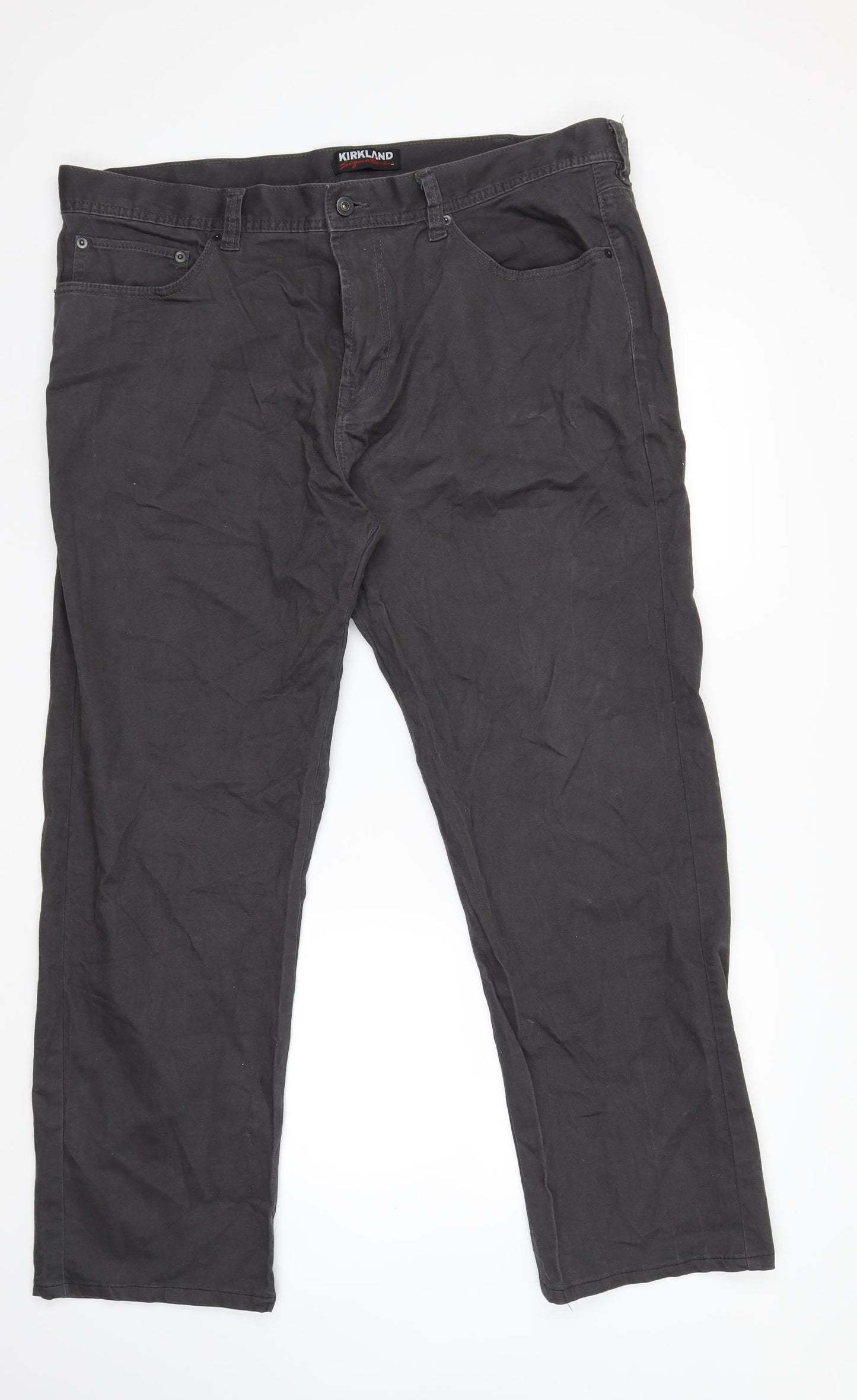 Kirkland Mens Grey   Chino Trousers Size 42 in L32 in