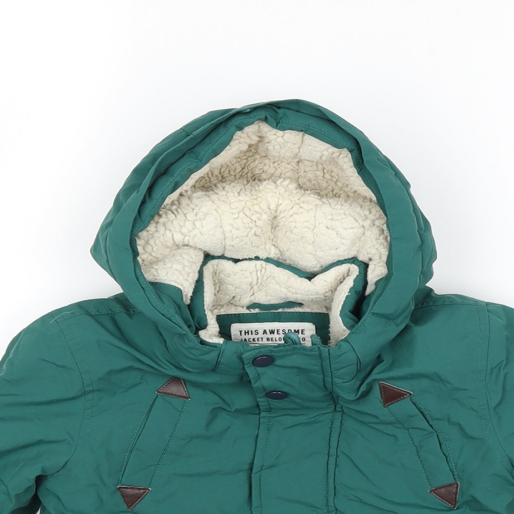 Marks and Spencer Boys Green   Jacket Coat Size 2-3 Years
