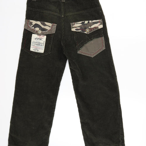 Preworn Boys Green  Corduroy  Trousers Size 9-10 Years