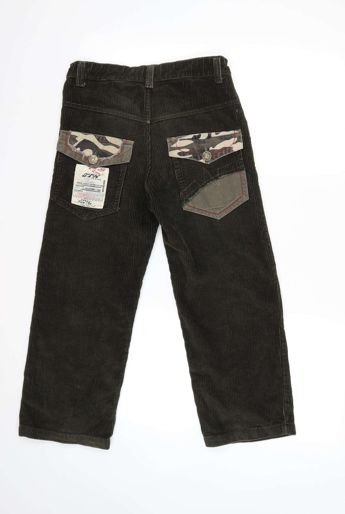 Preworn Boys Green  Corduroy  Trousers Size 9-10 Years