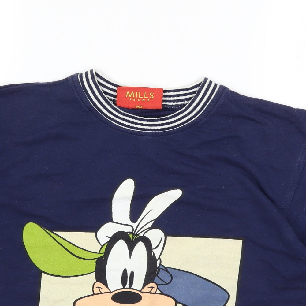 Mickey Mouse Boys Blue   Basic T-Shirt Size 12 Years  - GOOFY