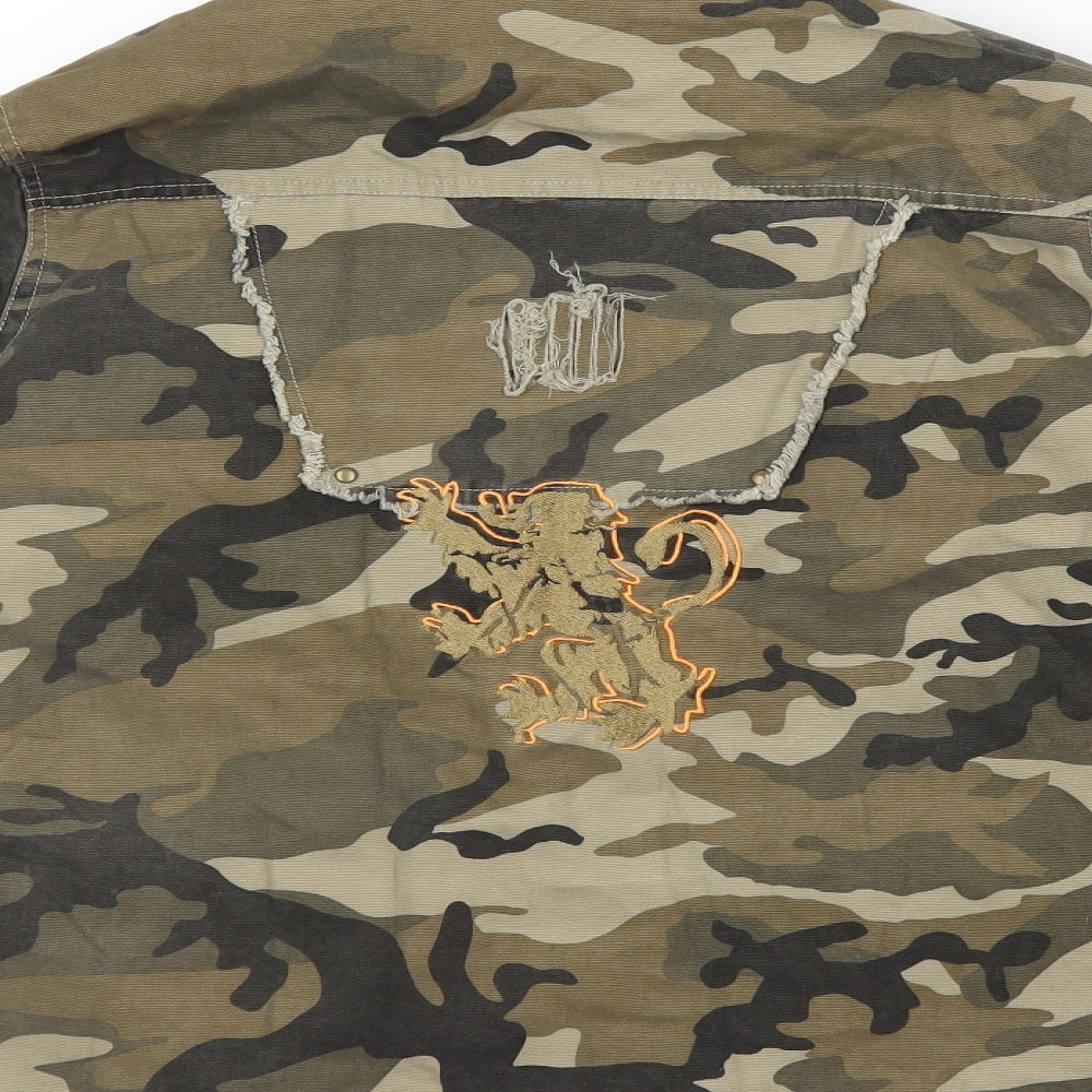 Hikis' Boys Green Camouflage  Jacket Coat Size 13-14 Years