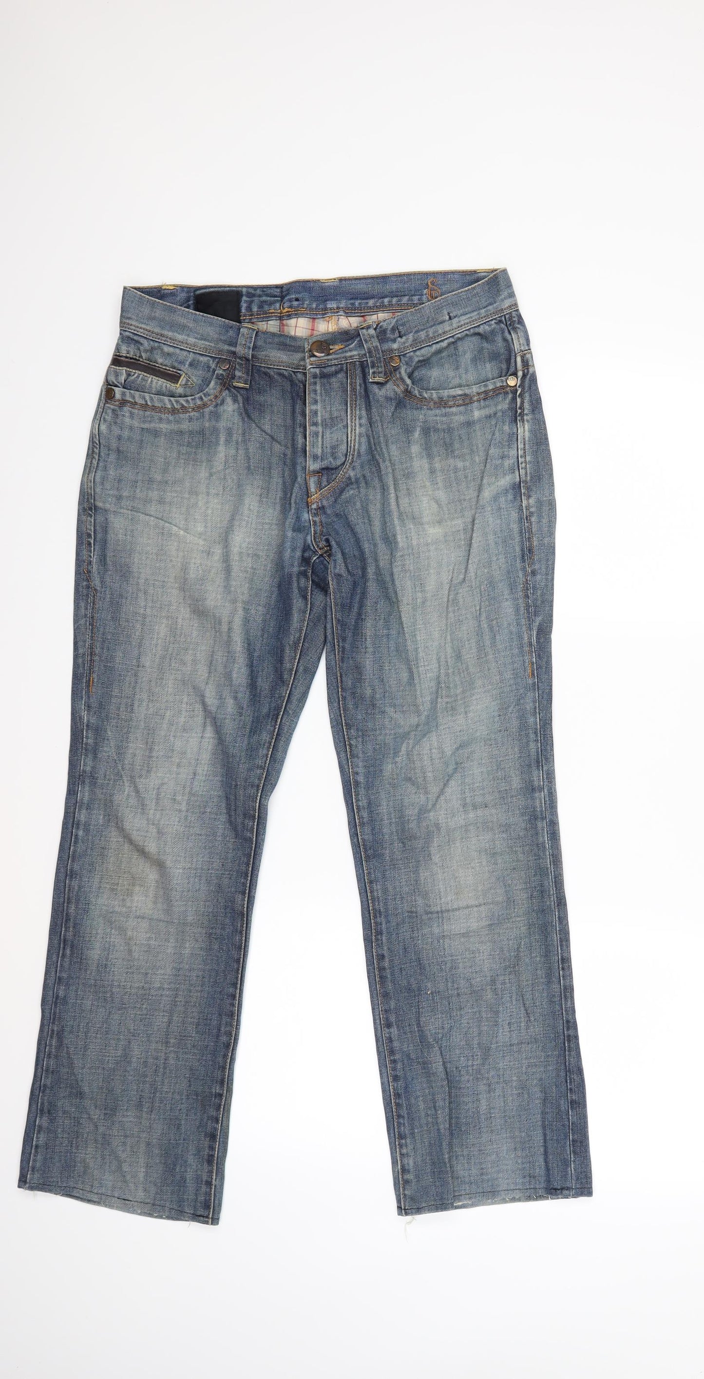Selected Mens Blue  Denim Straight Jeans Size 34 in L27 in