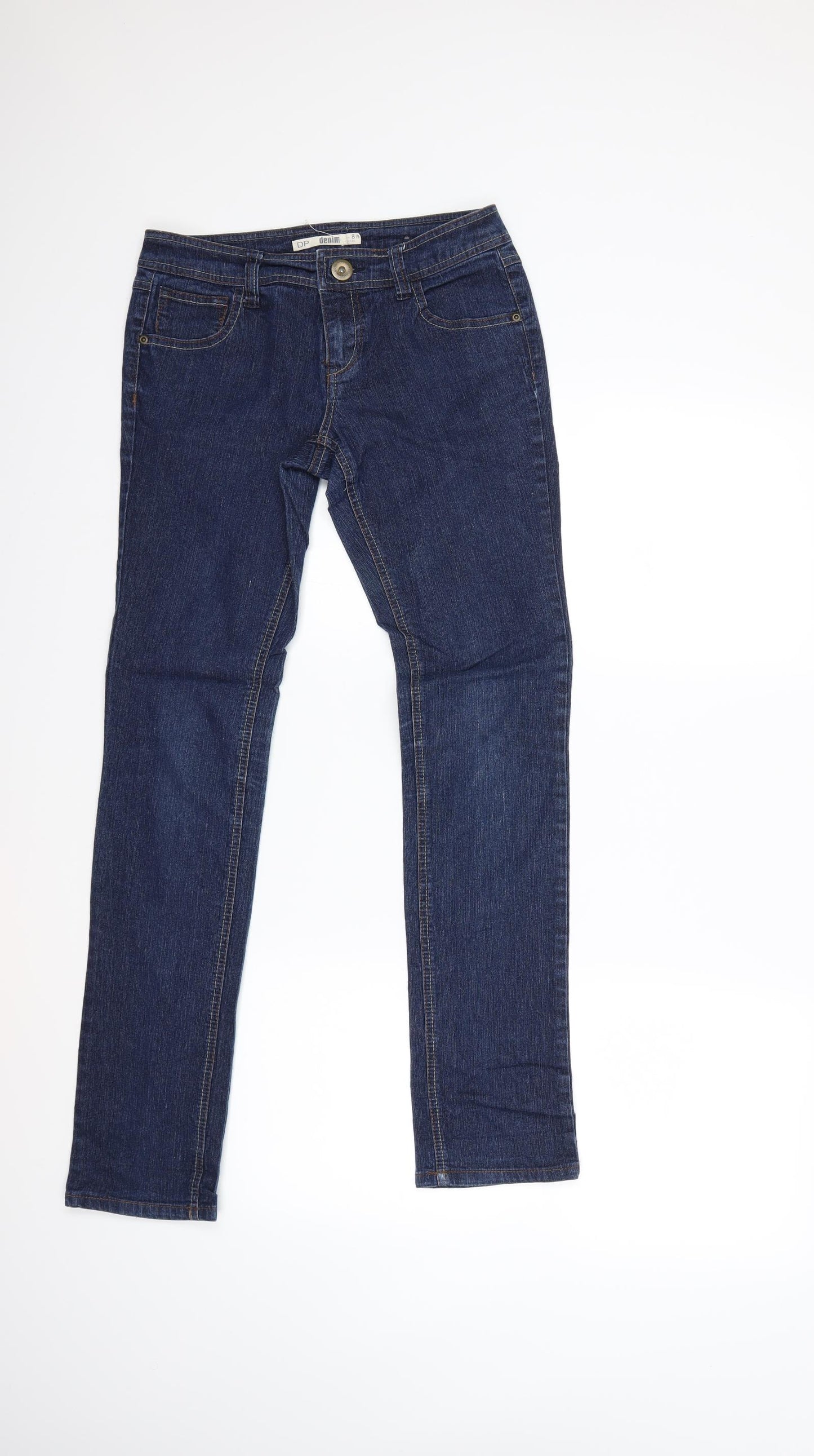 Dorothy Perkins Womens Black  Denim Straight Jeans Size 8 L29 in