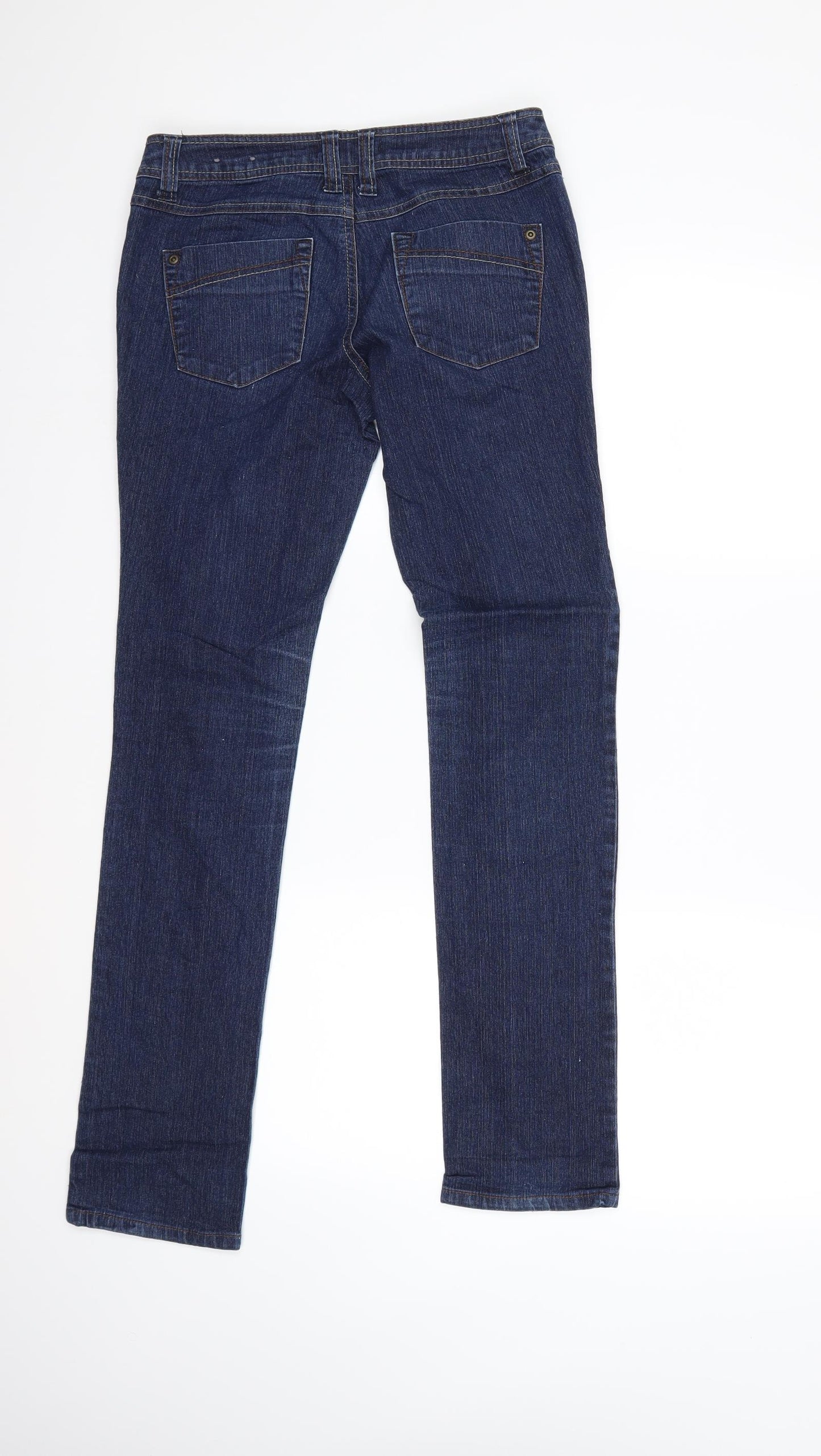Dorothy Perkins Womens Black  Denim Straight Jeans Size 8 L29 in