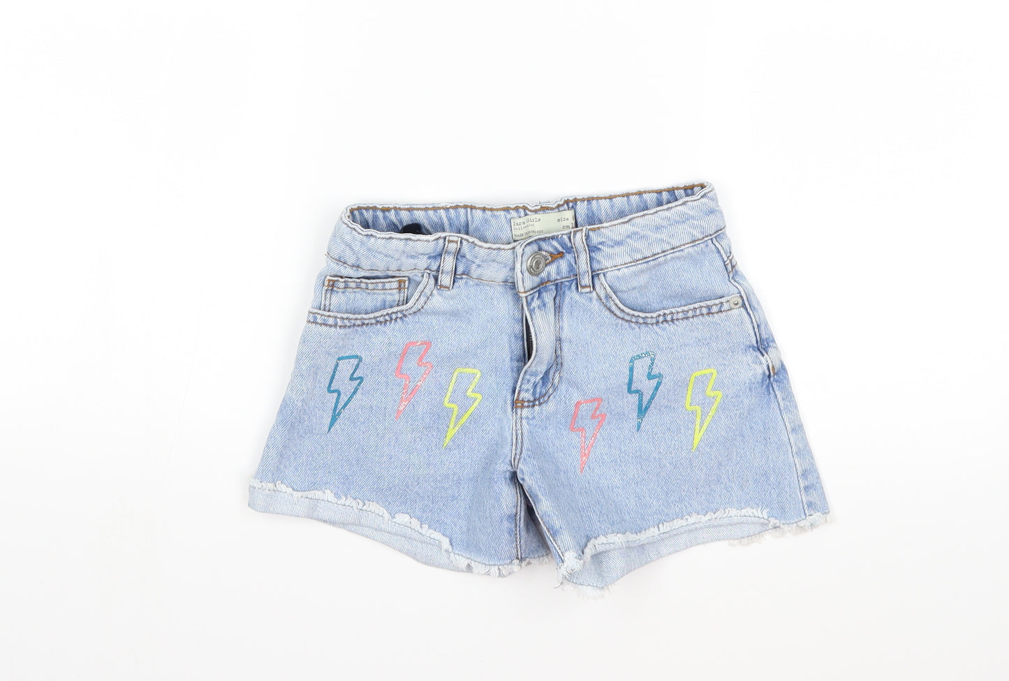 Zara Girls Blue  Denim Hot Pants Shorts Size 8 Years