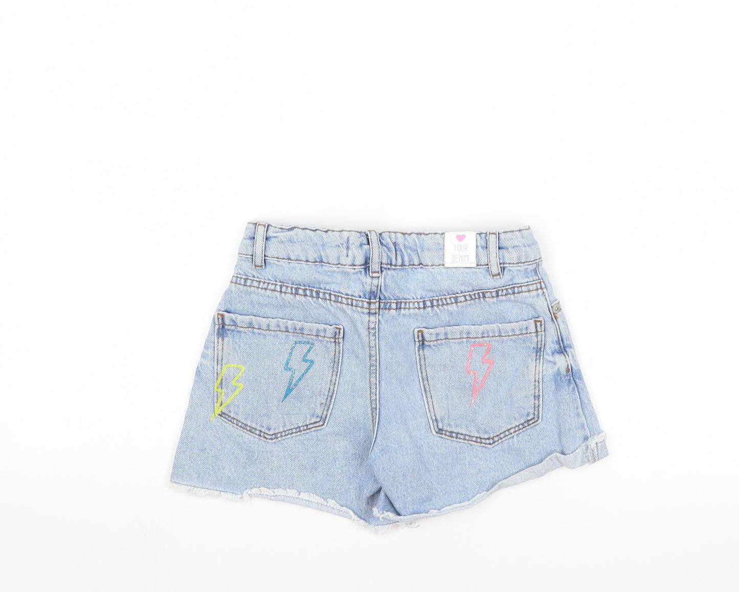 Zara Girls Blue  Denim Hot Pants Shorts Size 8 Years
