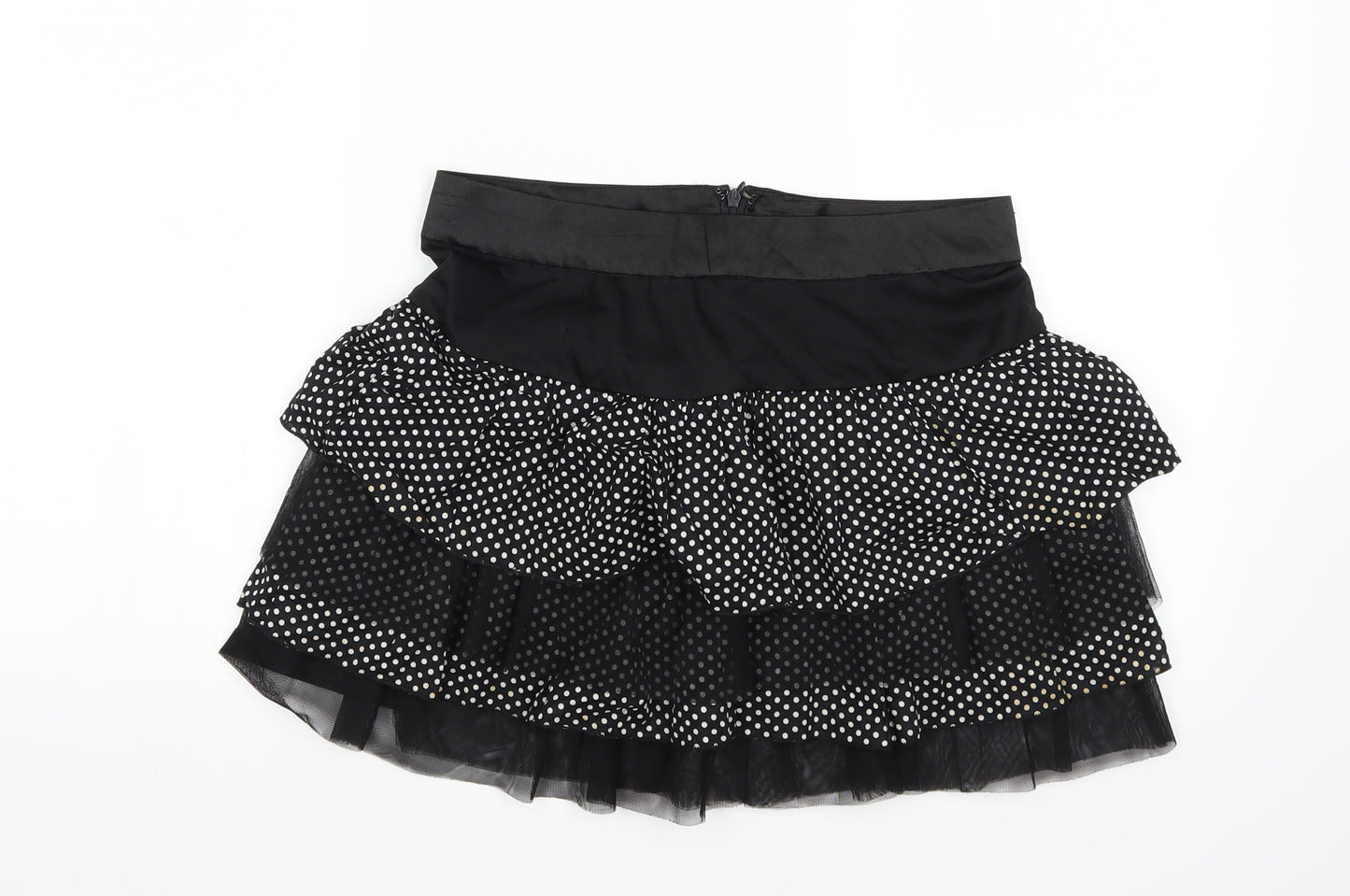 M Butterfly Womens Black   Flare Skirt Size S