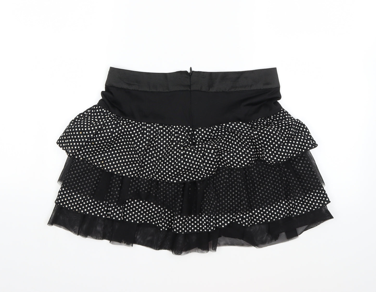 M Butterfly Womens Black   Flare Skirt Size S