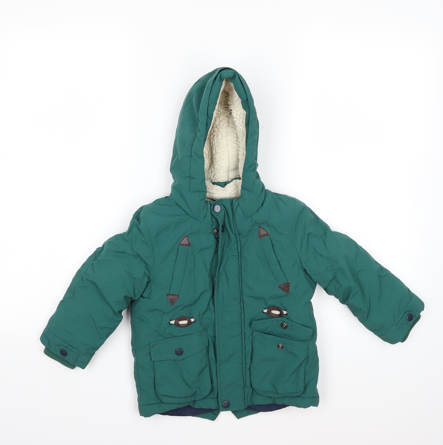 Marks and Spencer Boys Green   Rain Coat Coat Size 2-3 Years