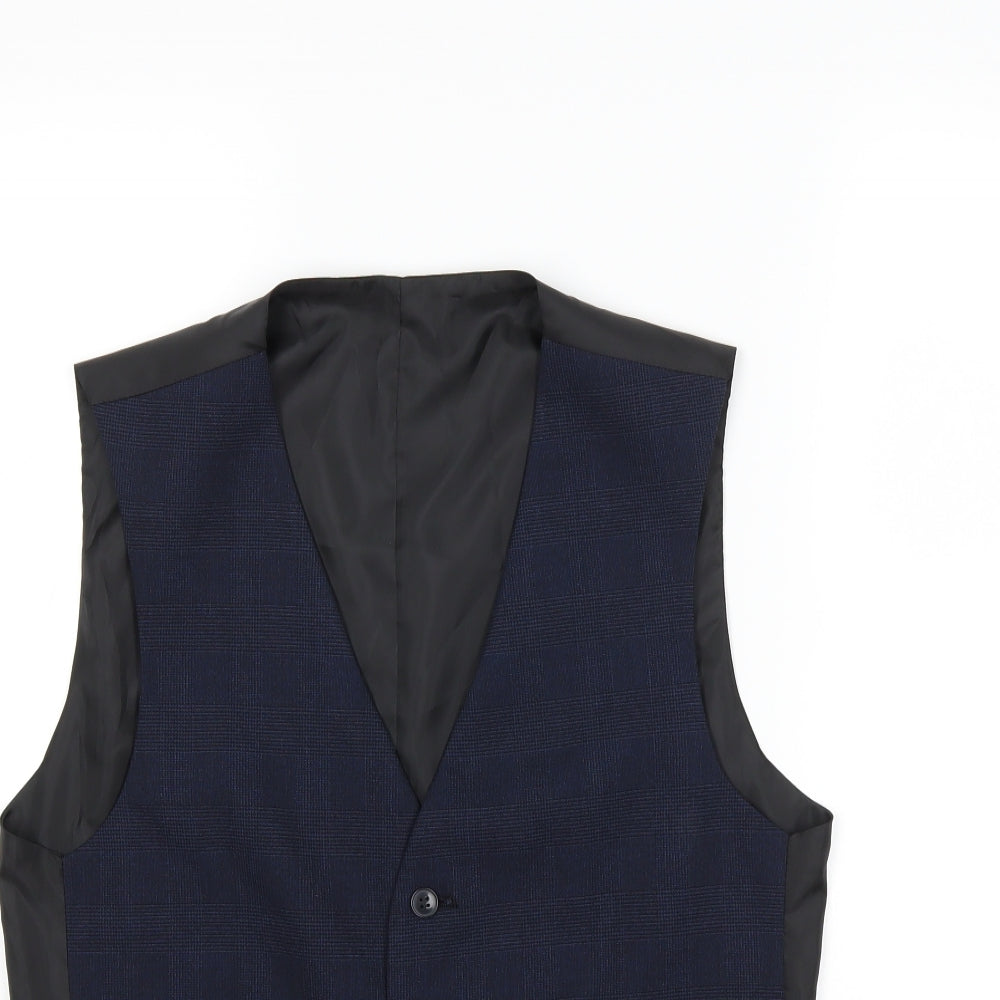 Preworn Mens Blue   Jacket Waistcoat Size 36