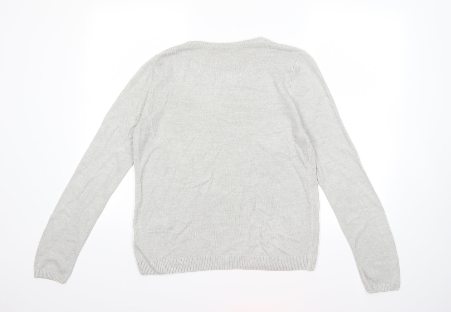 Marks and Spencer Womens Grey  Knit Pullover Jumper Size 12