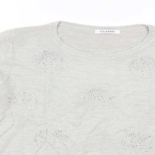 Marks and Spencer Womens Grey  Knit Pullover Jumper Size 12