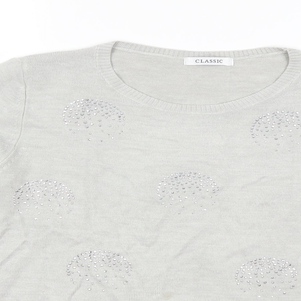 Marks and Spencer Womens Grey  Knit Pullover Jumper Size 12