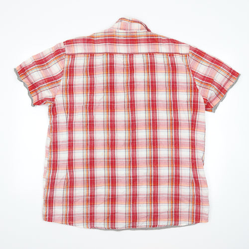 Lee Cooper Mens Red Check   Button-Up Size 2XL