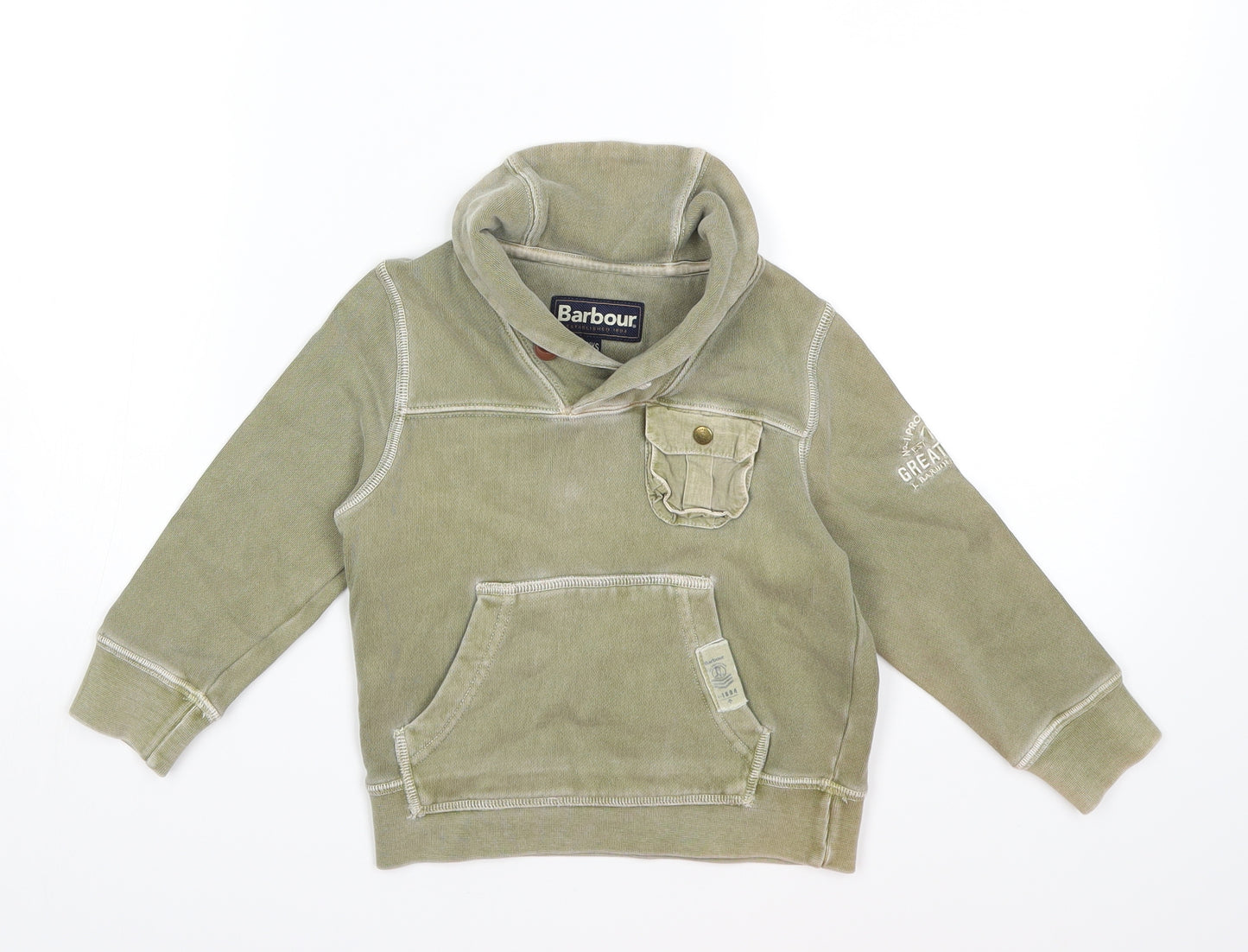 Barbour Boys Green   Pullover Sweatshirt Size 2XS