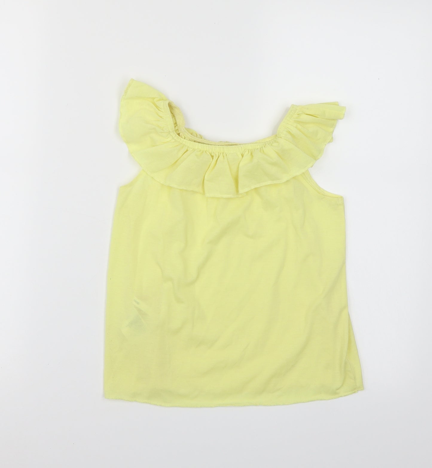 H&M Girls Yellow   Basic T-Shirt Size 5 Years