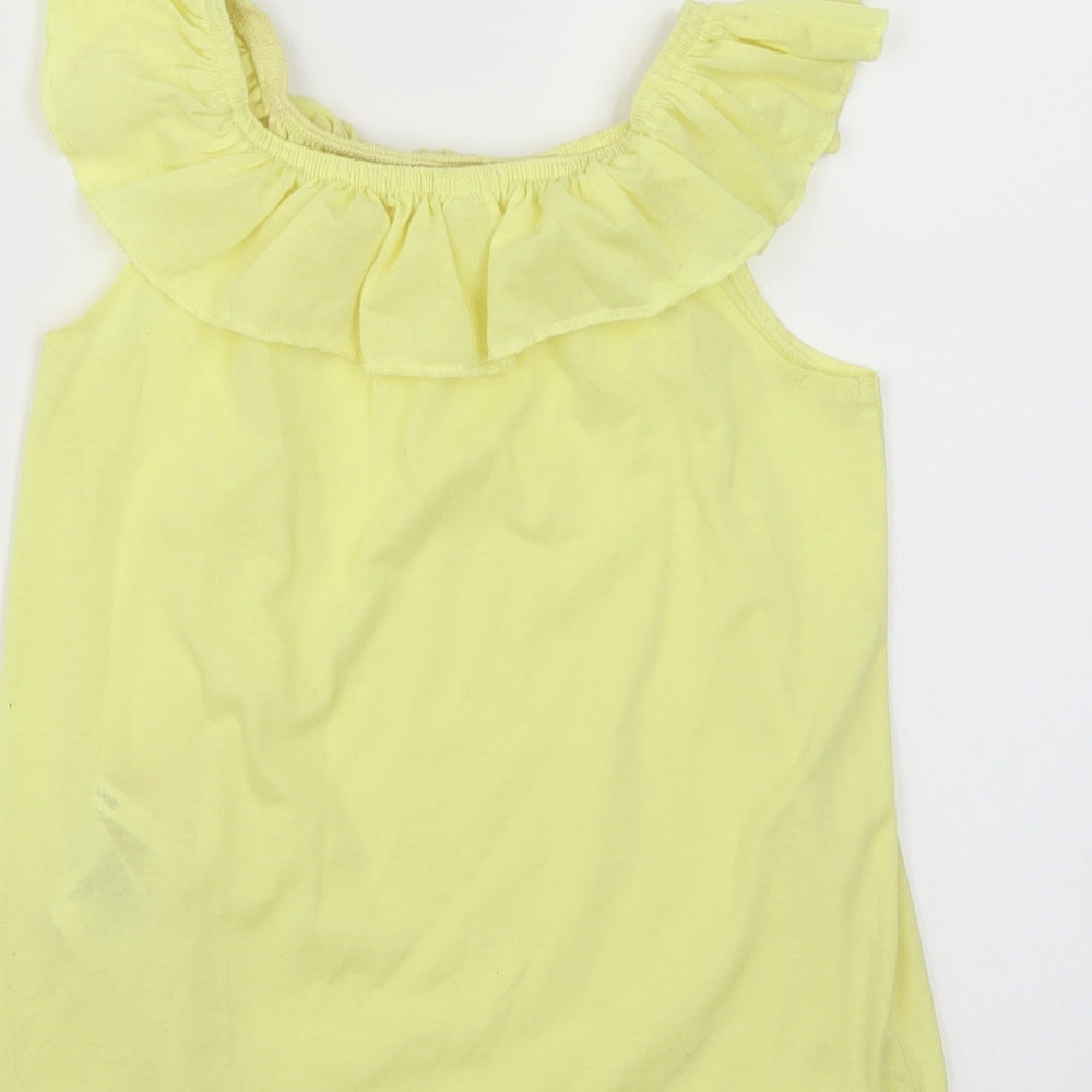 H&M Girls Yellow   Basic T-Shirt Size 5 Years