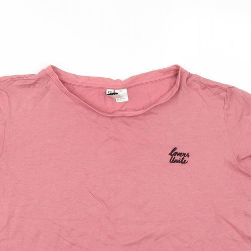 H&M Womens Pink   Basic T-Shirt Size L