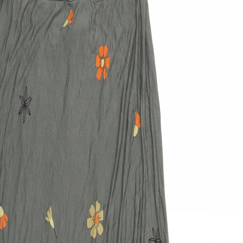 Look Womens Green Floral  A-Line  Size 10