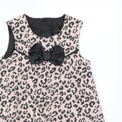 George Girls Pink Animal Print  A-Line  Size 3-4 Years
