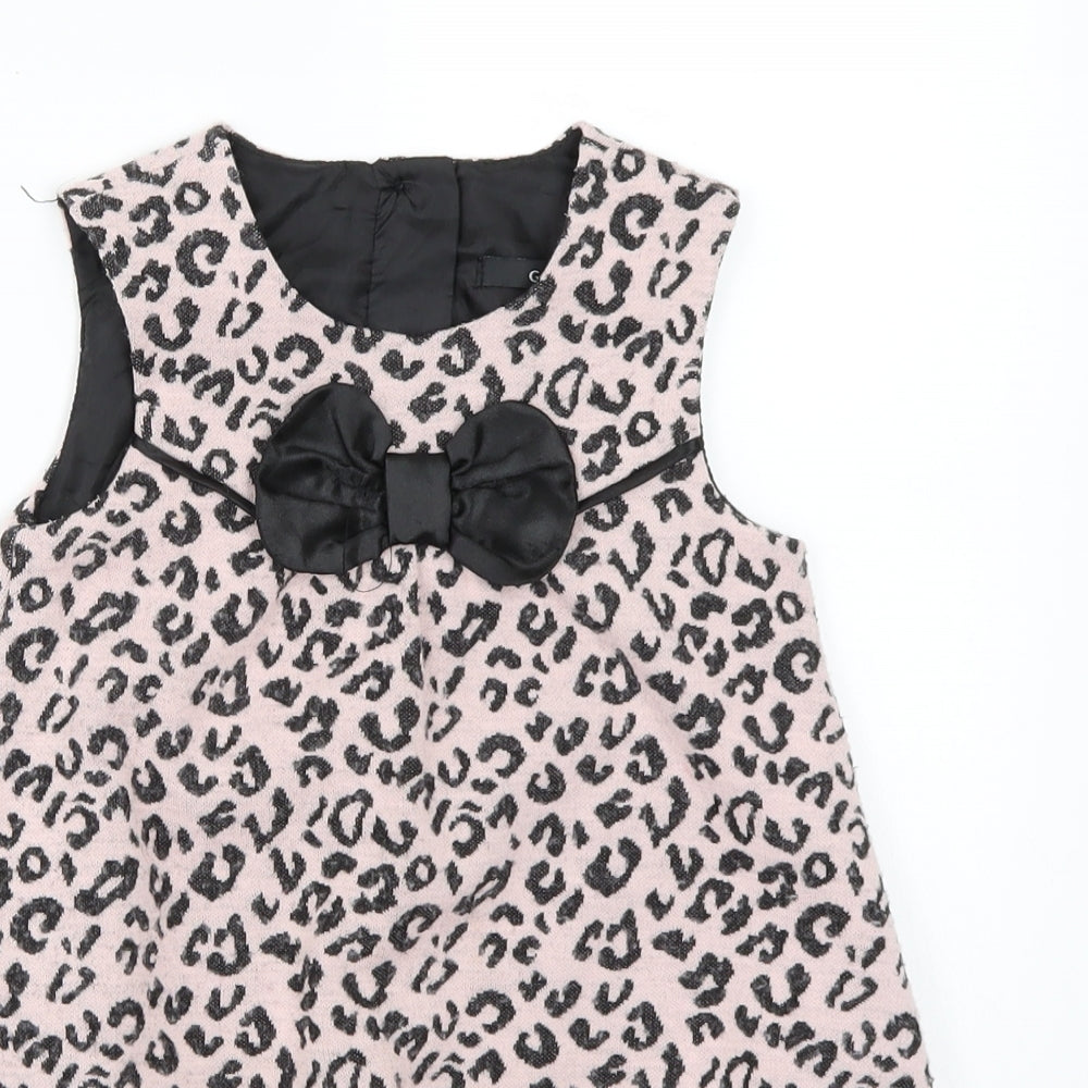 George Girls Pink Animal Print  A-Line  Size 3-4 Years