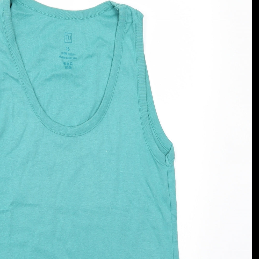 TU Womens Green   Basic T-Shirt Size 16
