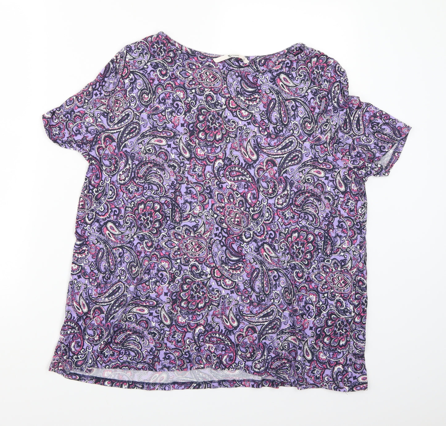 TU Womens Purple   Basic T-Shirt Size 16