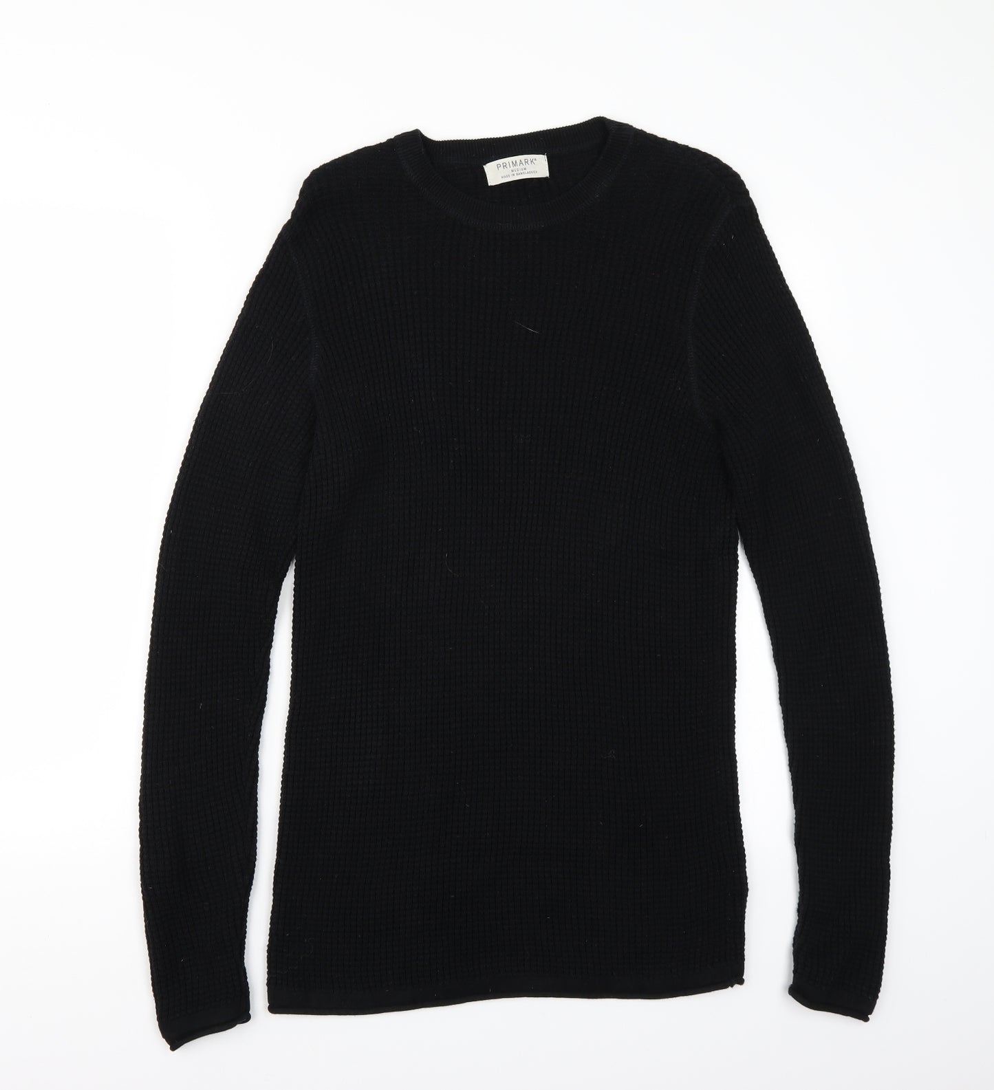 Primark Mens Black   Pullover Jumper Size M
