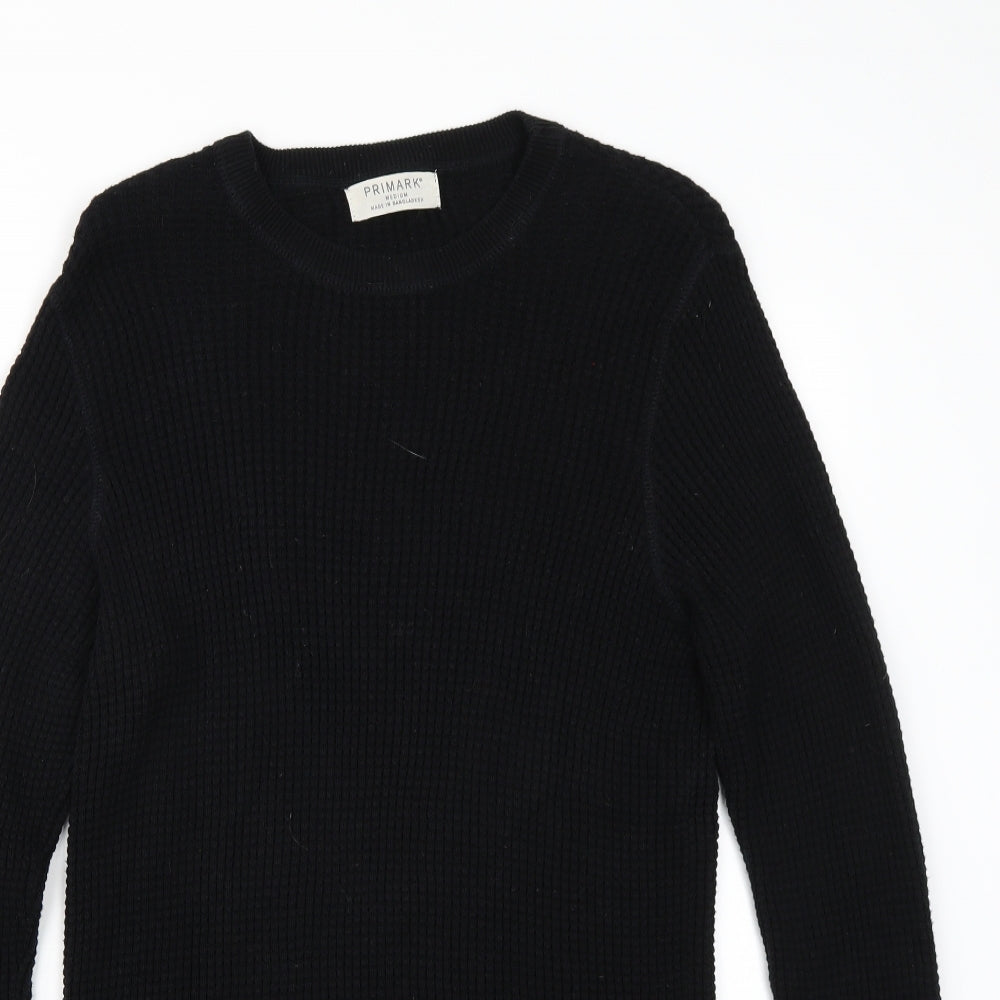 Primark Mens Black   Pullover Jumper Size M