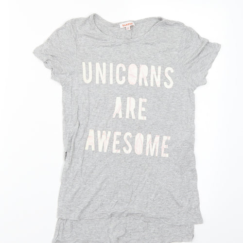 Bluezoo Girls Grey   Basic T-Shirt Size 9-10 Years