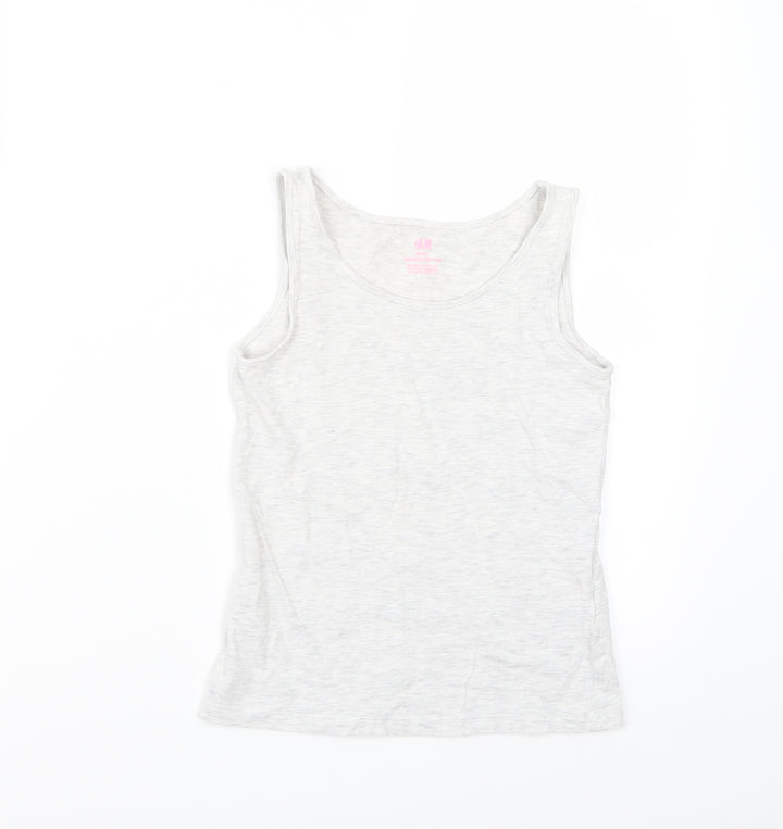H&M Girls Grey Basic Tank Size 11 Years