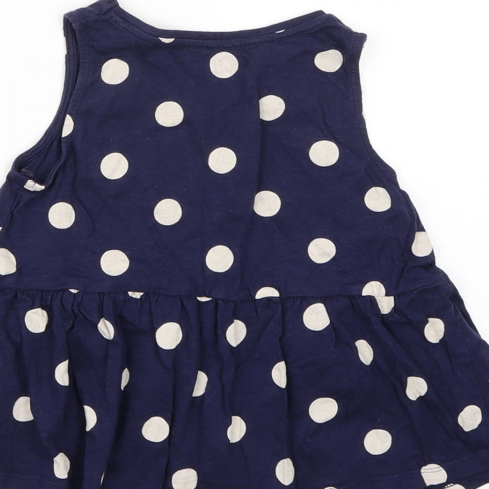 F&F Girls Blue Polka Dot  A-Line  Size 5-6 Years