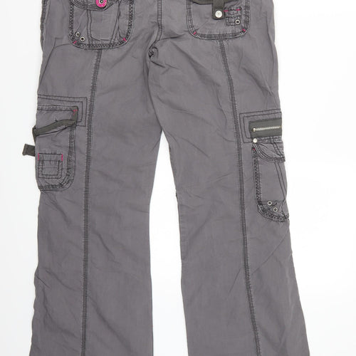 Newlook Womens Grey   Cargo Trousers Size 14 L30 in