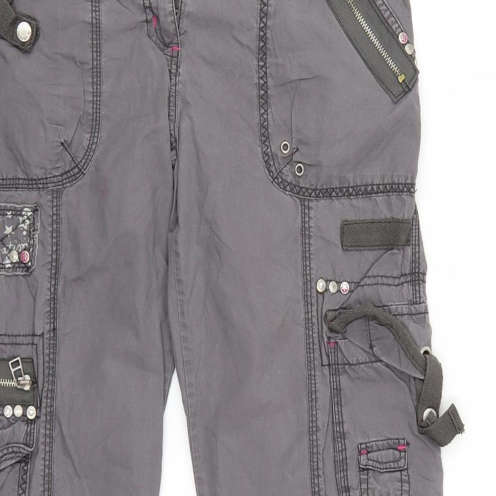 Newlook Womens Grey   Cargo Trousers Size 14 L30 in