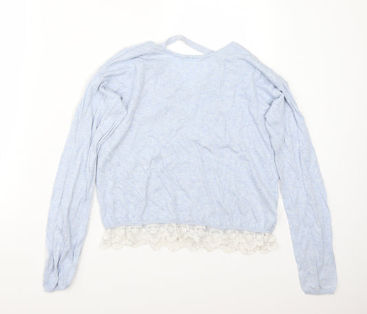 H&M Girls Blue   Pullover Jumper Size 13 Years