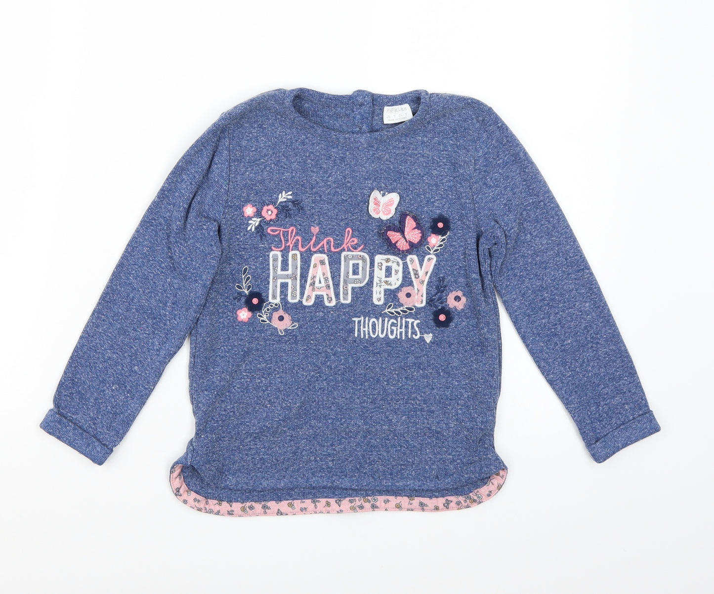 F&F Girls Blue   Basic T-Shirt Size 5-6 Years