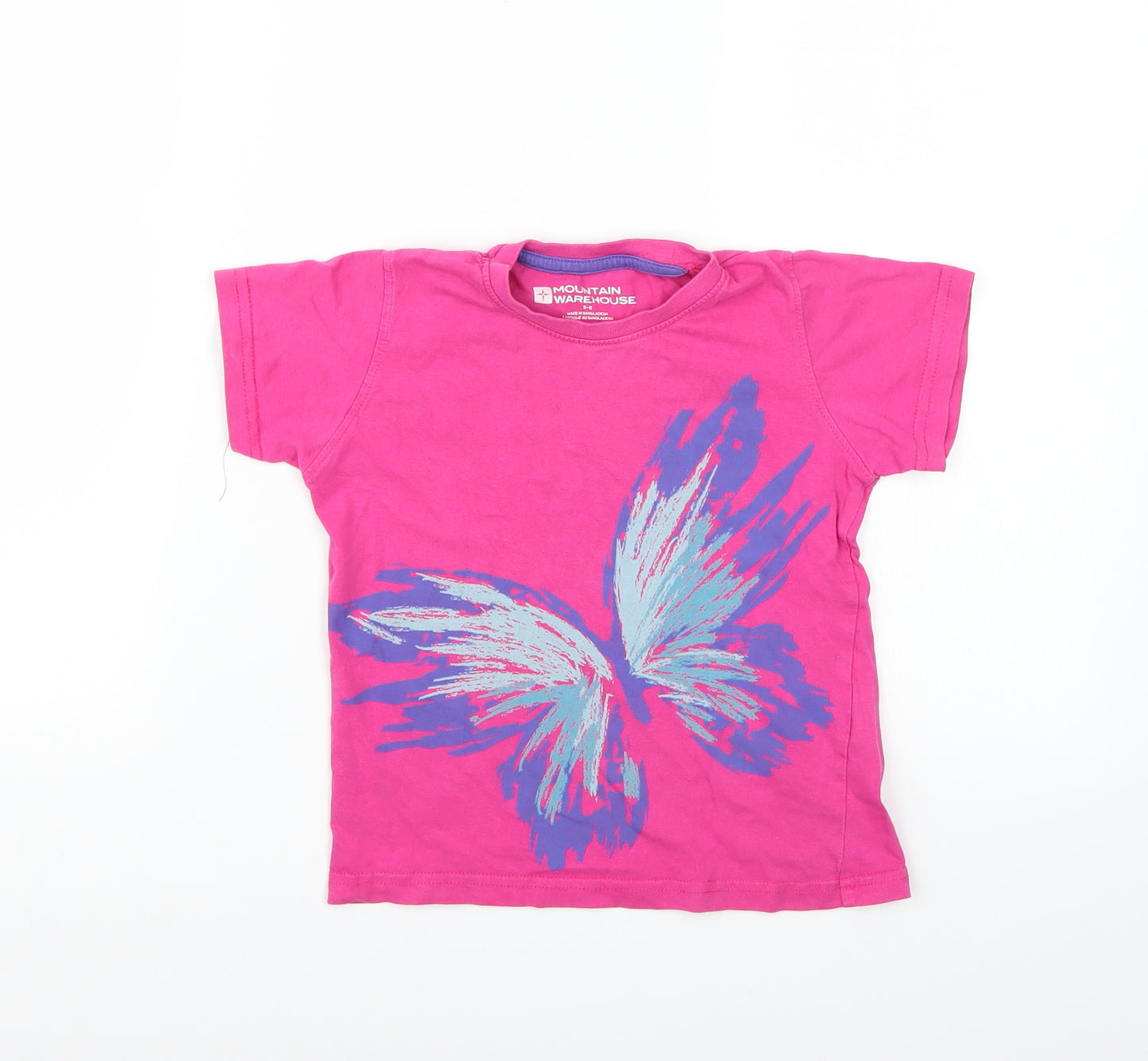 Mountain Warehouse Girls Pink   Basic T-Shirt Size 5-6 Years