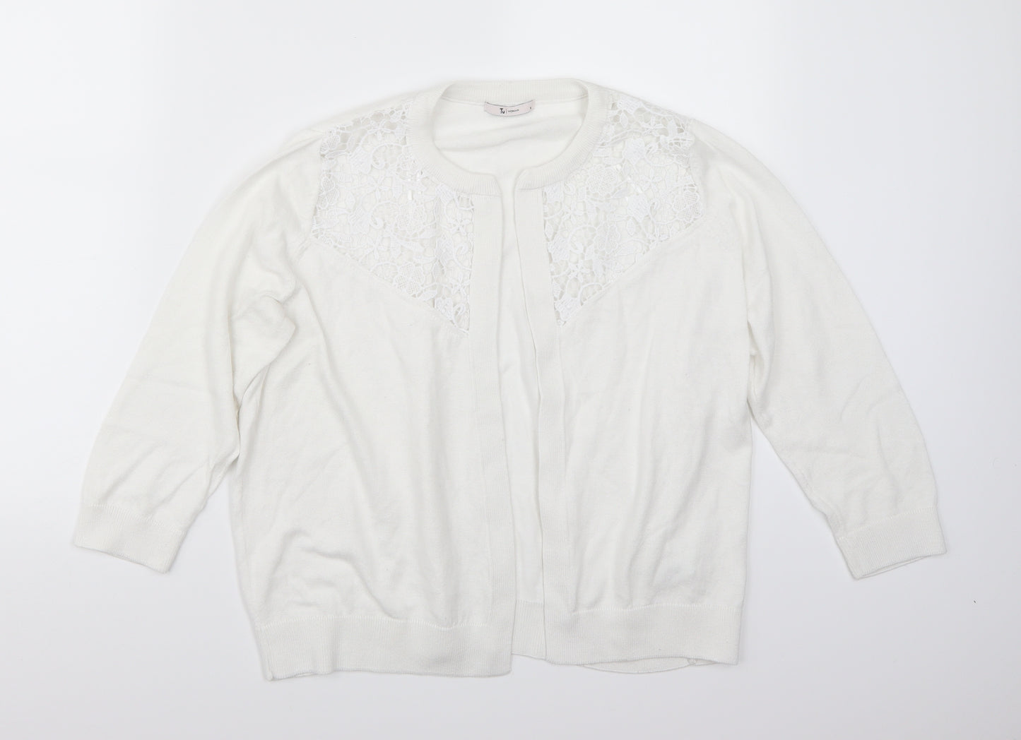 TU Girls White   Cardigan Jumper Size 16 Years