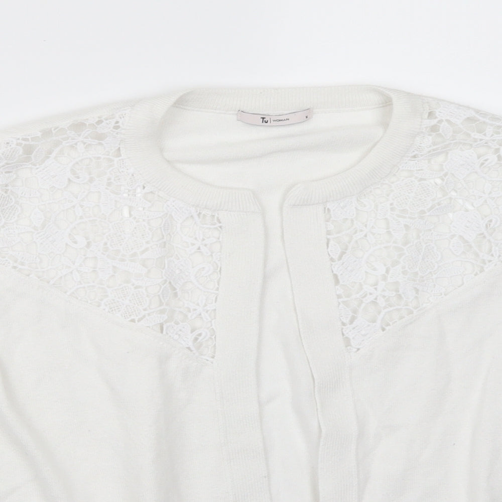 TU Girls White   Cardigan Jumper Size 16 Years