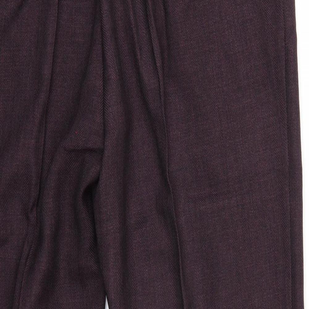 Marks and Spencer Womens Purple   Cropped Trousers Size 18 L27 in