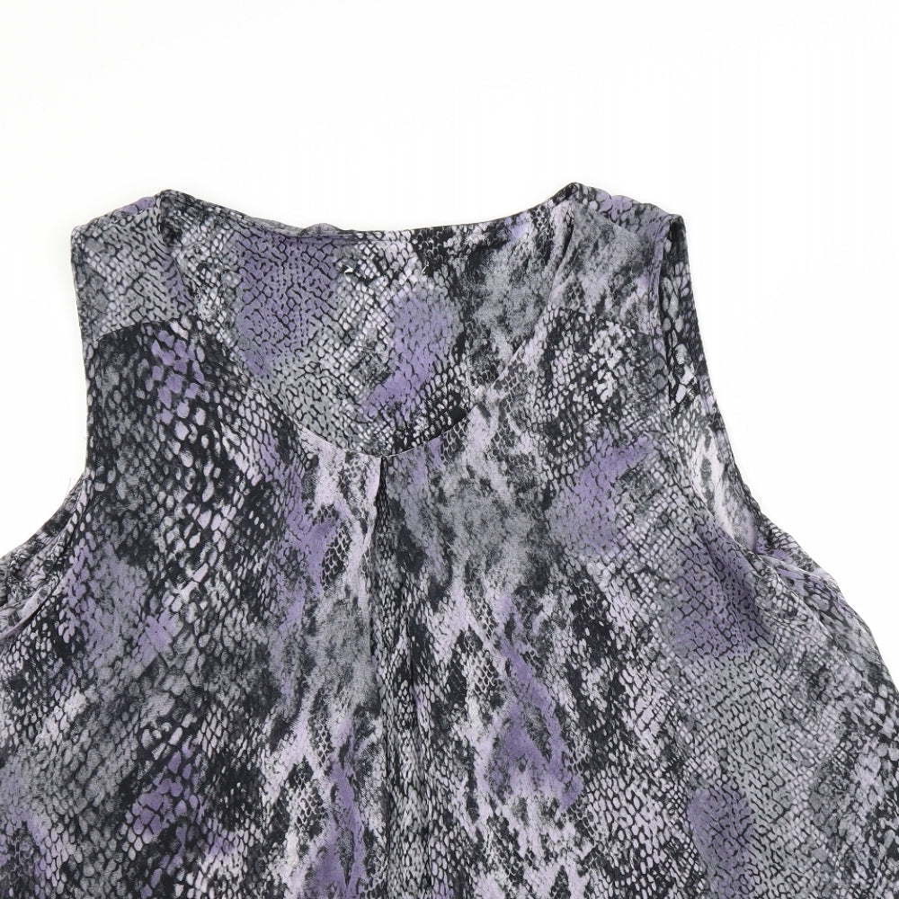 Preworn Womens Multicoloured Animal Print  Basic Blouse Size 22