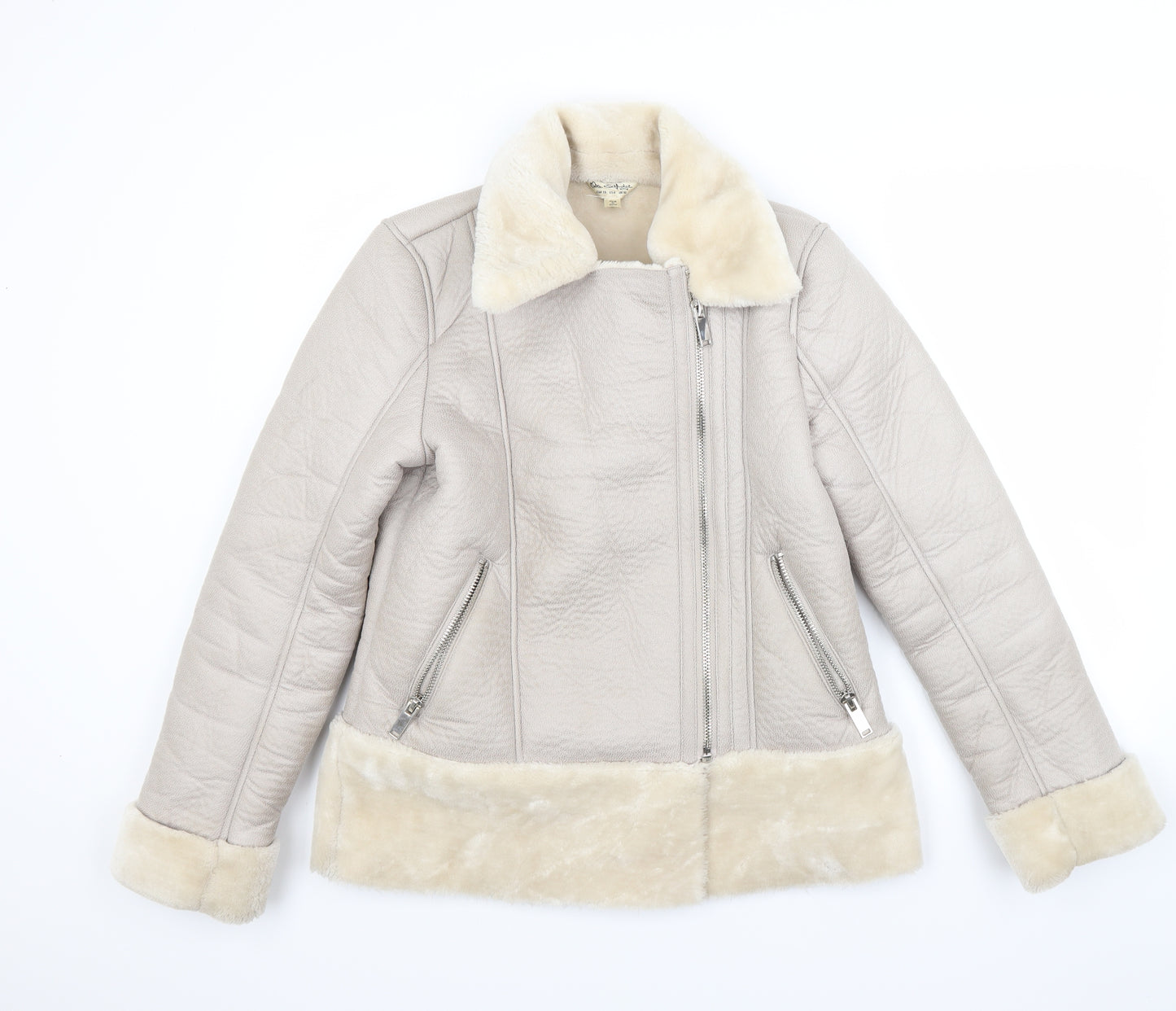 Miss Selfridge Womens Beige   Overcoat Coat Size 10
