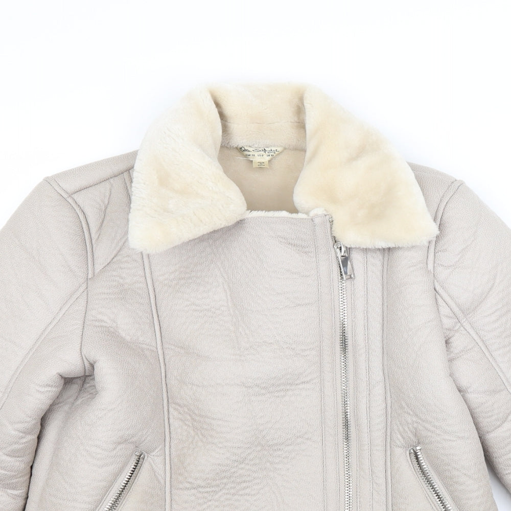 Miss Selfridge Womens Beige   Overcoat Coat Size 10