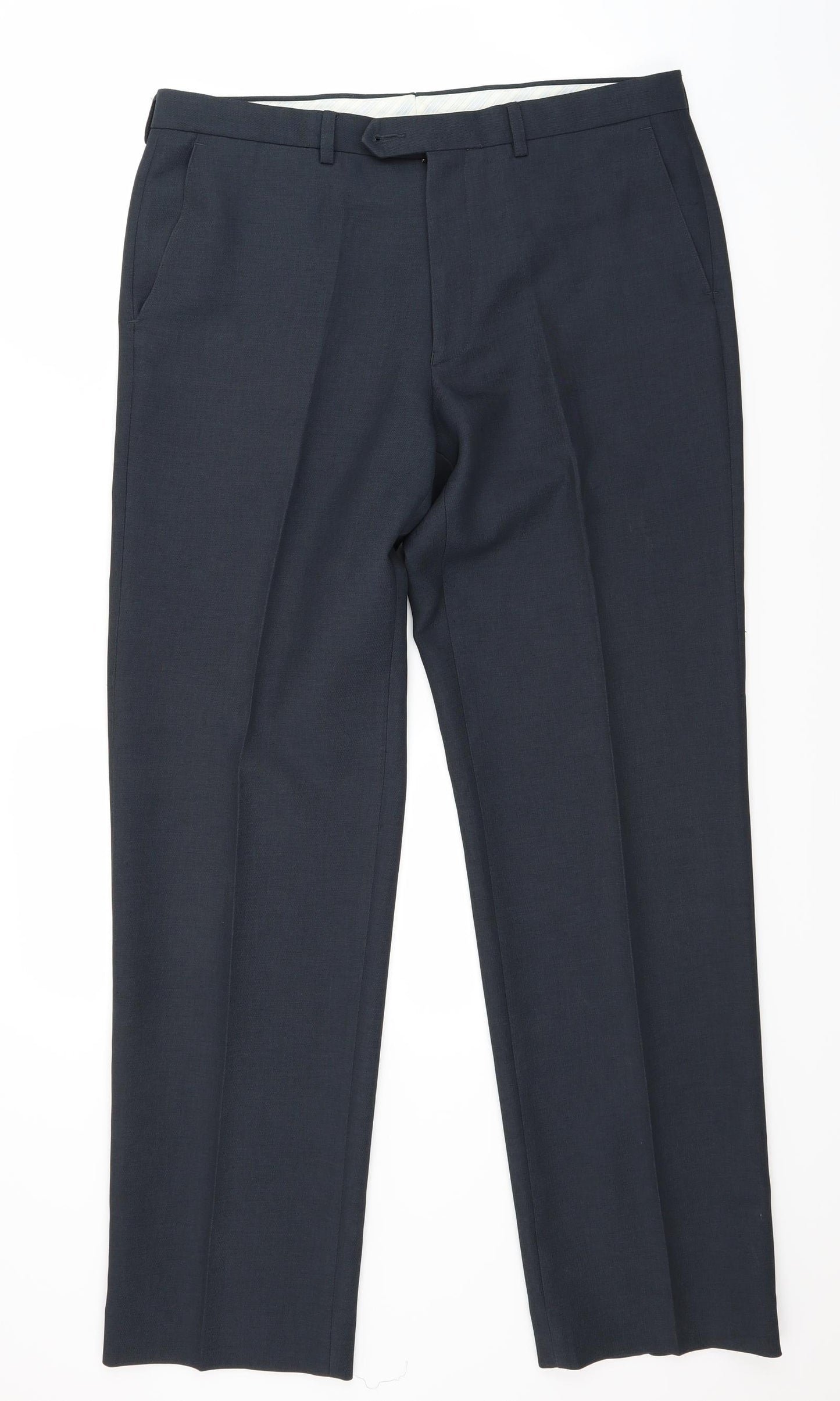 Marks and Spencer Mens Blue   Trousers  Size 34 L33 in